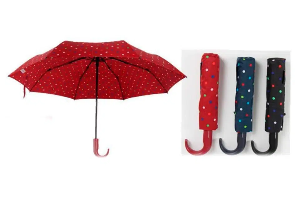 Paraguas con Funda y Diseño Lunares Ideal para Personas Mayores
