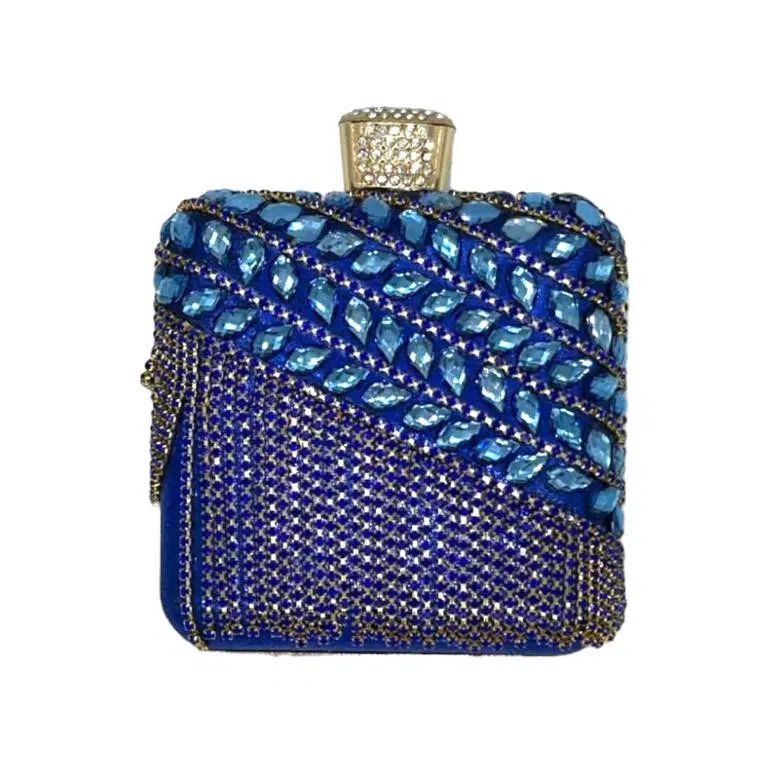 Bolso de Fiesta Sintético para Mujer con Perlitas, Flecos y Efecto Brillante - Imagen 7