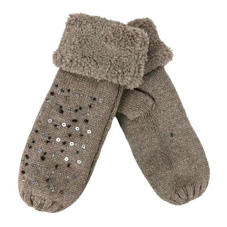 Preciosos Guantes de Lana para Mujer con Pelito y Tachuelas Decorativas - Imagen 3