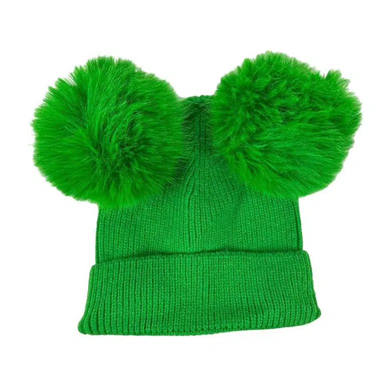 Gorro de Lana y Cashmere para Mujer con 2 Pompones Decorativos Extraíbles - Imagen 9