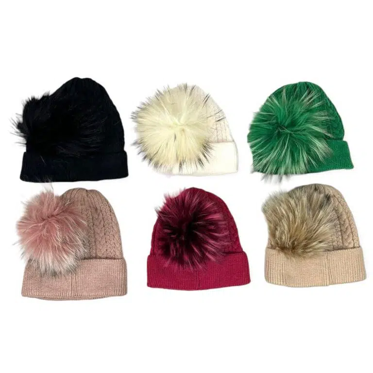 Gorro de Lana y Cashmere con Gran Calidad y Pompón Decorativo de Mujer - Imagen 6