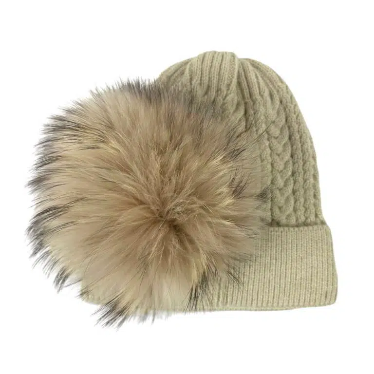 Gorro de Lana y Cashmere con Gran Calidad y Pompón Decorativo de Mujer - Imagen 8