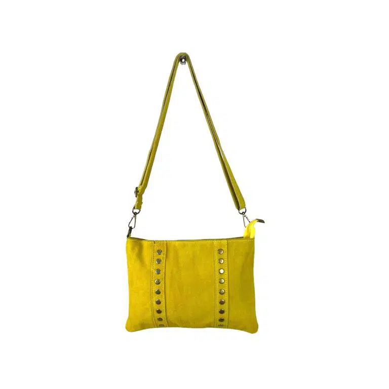 Bolso Bandolera Piel de Serraje para Mujer con Tachuelas Decorativas - Imagen 5