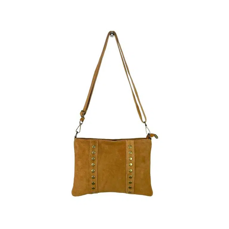 Bolso Bandolera Piel de Serraje para Mujer con Tachuelas Decorativas - Imagen 9