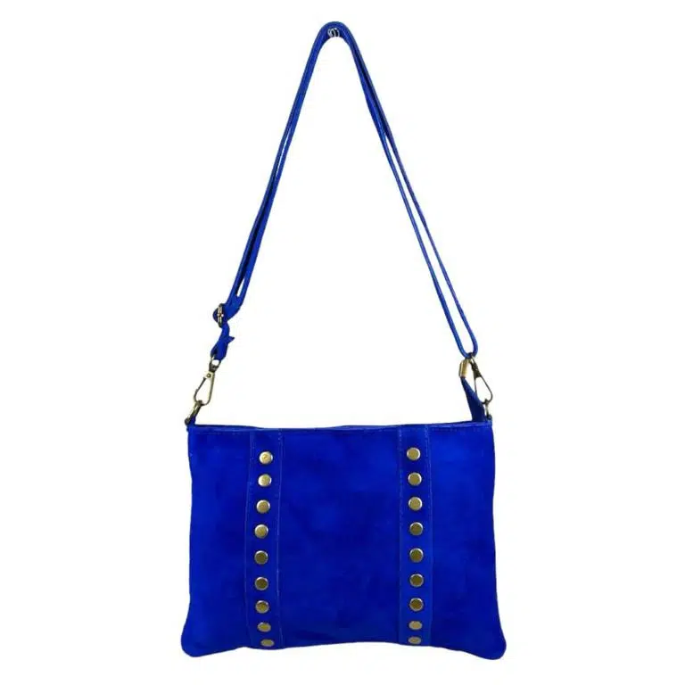 Bolso Bandolera Piel de Serraje para Mujer con Tachuelas Decorativas - Imagen 4