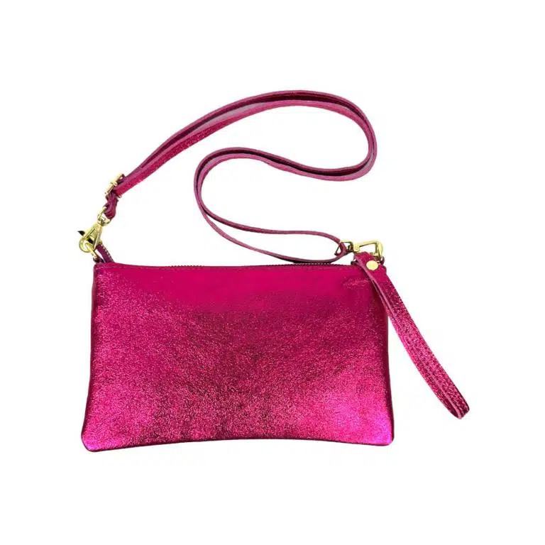 Bolsito Compacto de Piel para Mujer con Efecto Brillante y Bolsillo Interno - Imagen 9