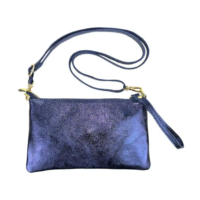 Bolsito Compacto de Piel para Mujer con Efecto Brillante y Bolsillo Interno - Imagen 4