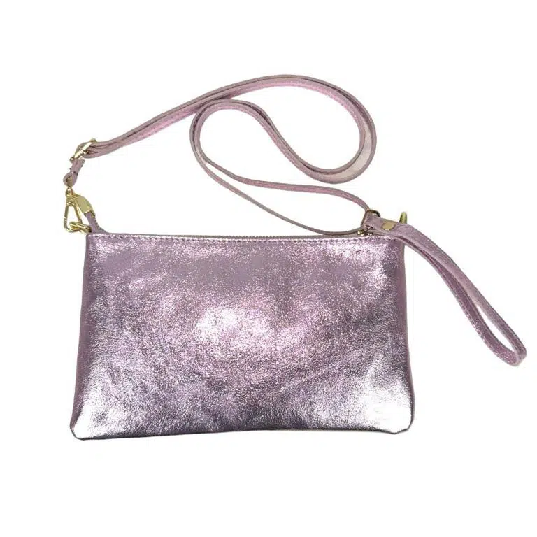 Bolsito Compacto de Piel para Mujer con Efecto Brillante y Bolsillo Interno - Imagen 2