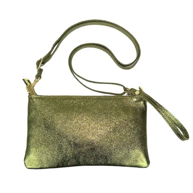 Bolsito Compacto de Piel para Mujer con Efecto Brillante y Bolsillo Interno - Imagen 3