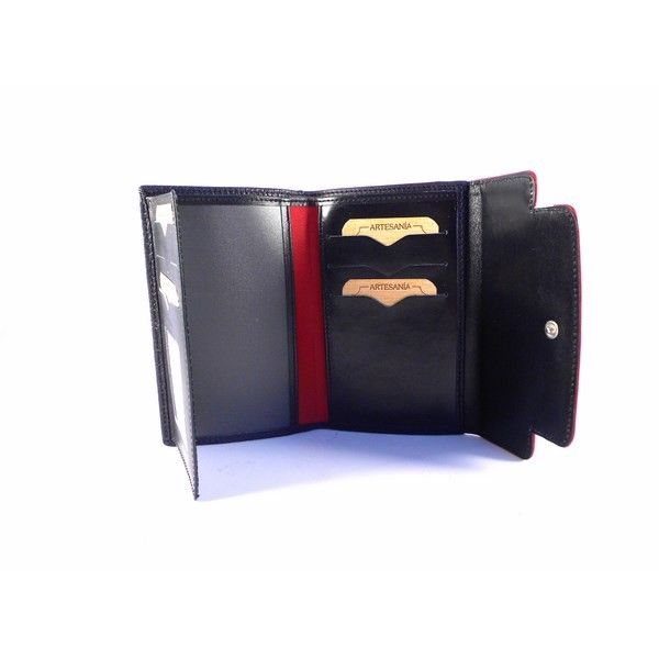 Cartera pequeña Nilo en piel vacuno marino combinada - Imagen 5
