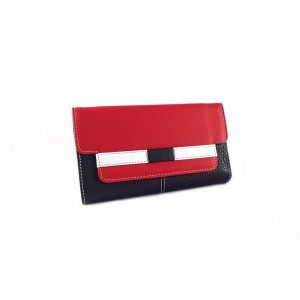Cartera mediana Nilo en piel vacuno marino combinada