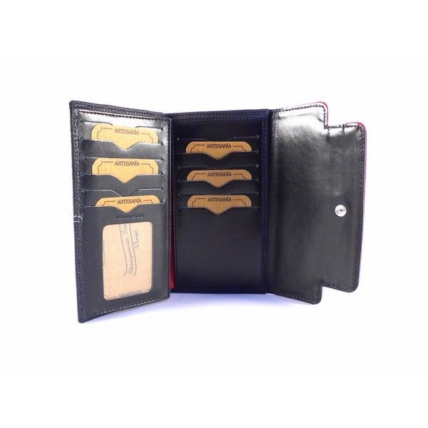 Cartera mediana Nilo en piel vacuno marino combinada - Imagen 4