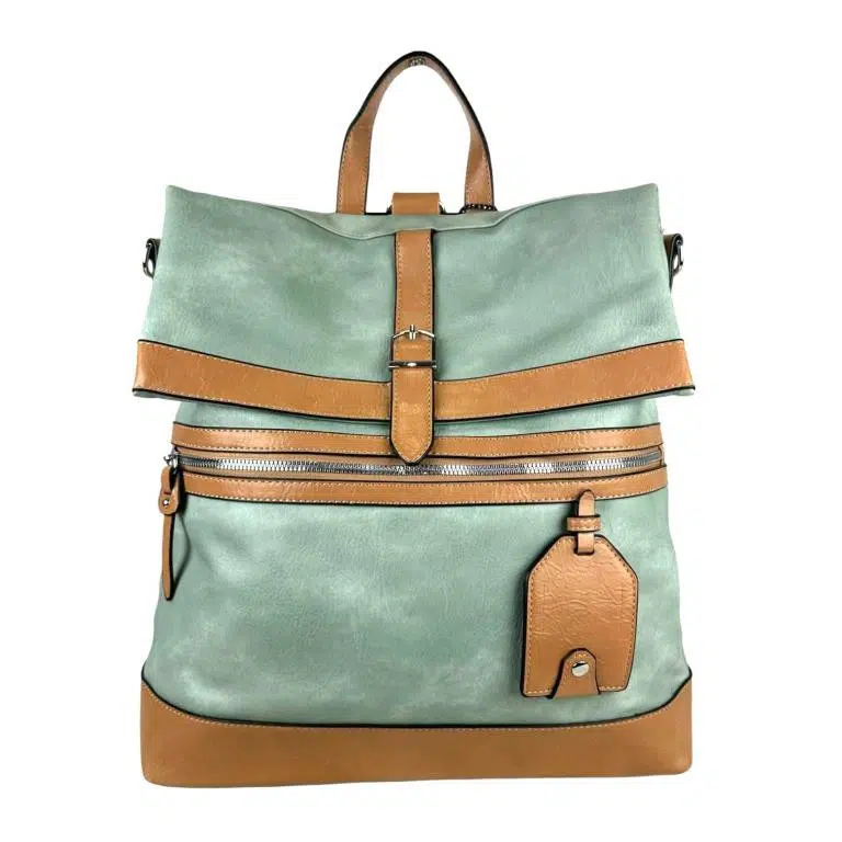 Amplia Mochila-Bandolera de Piel Sintética para Mujer con Bolsillos Exteriores - Imagen 3
