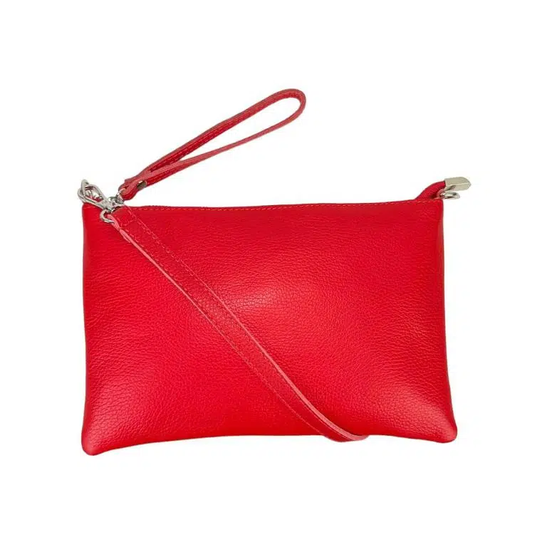 Bolso de Mano en Piel con Tira Bandolera y Cierre de Cremallera para Mujer - Imagen 3