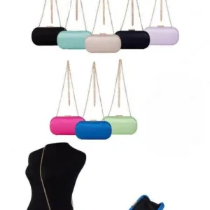 Bolso de Fiesta en Piel Sintética para Mujer con Gran Calidad y Asa de Cadena