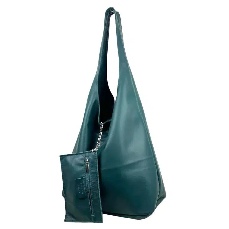Bolso de Hombro en Piel Italiana con Gran Capacidad y Monedero Extra Mujer - Imagen 9