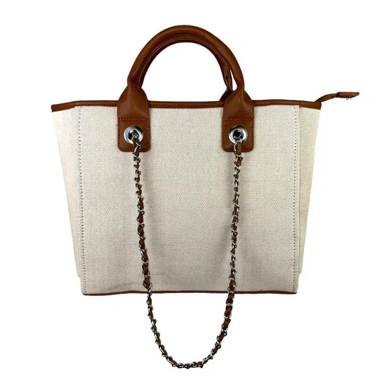 Bolso de Mano Canvas tipo Tote con Gran Capacidad, Asas Cortas y Largas - Imagen 6
