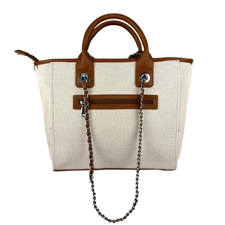 Bolso de Mano Canvas tipo Tote con Gran Capacidad, Asas Cortas y Largas - Imagen 8