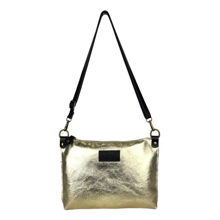 Bolso Bandolera de Piel Italiana con Bolsillo Interior y Cremallera para Mujer - Imagen 3