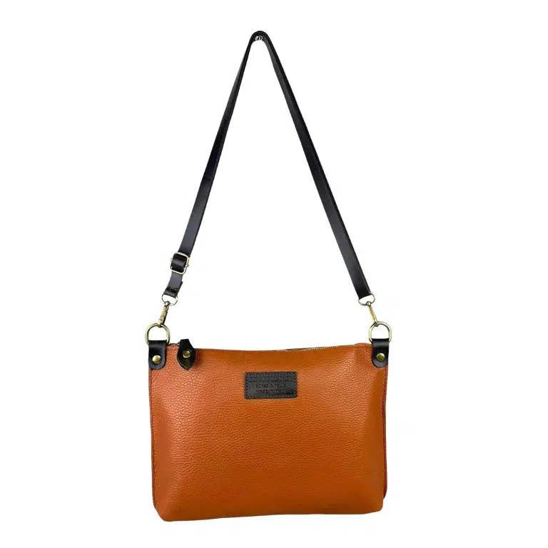 Bolso Bandolera de Piel Italiana con Bolsillo Interior y Cremallera para Mujer - Imagen 4