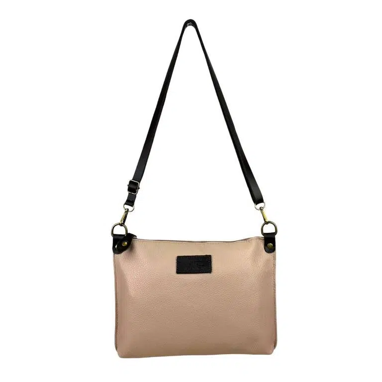 Bolso Bandolera de Piel Italiana con Bolsillo Interior y Cremallera para Mujer - Imagen 6