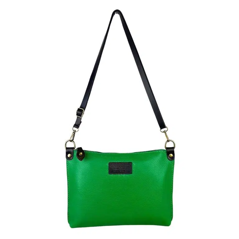 Bolso Bandolera de Piel Italiana con Bolsillo Interior y Cremallera para Mujer - Imagen 2