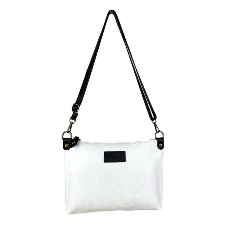Bolso Bandolera de Piel Italiana con Bolsillo Interior y Cremallera para Mujer - Imagen 8