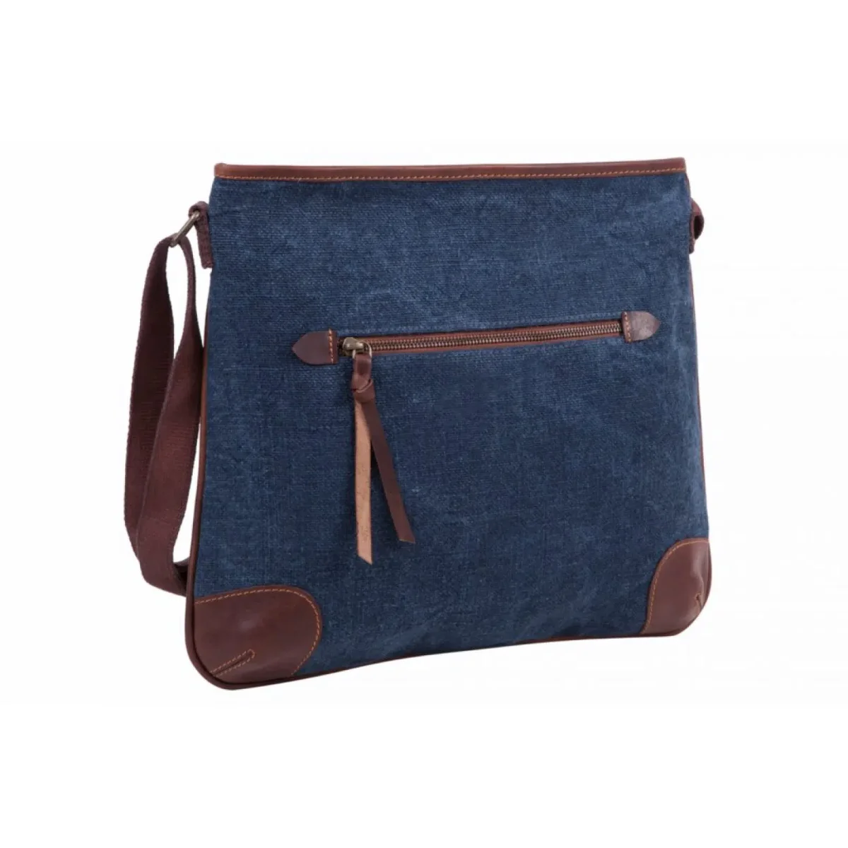 Bolso bandolera de yute natural y piel - Imagen 5