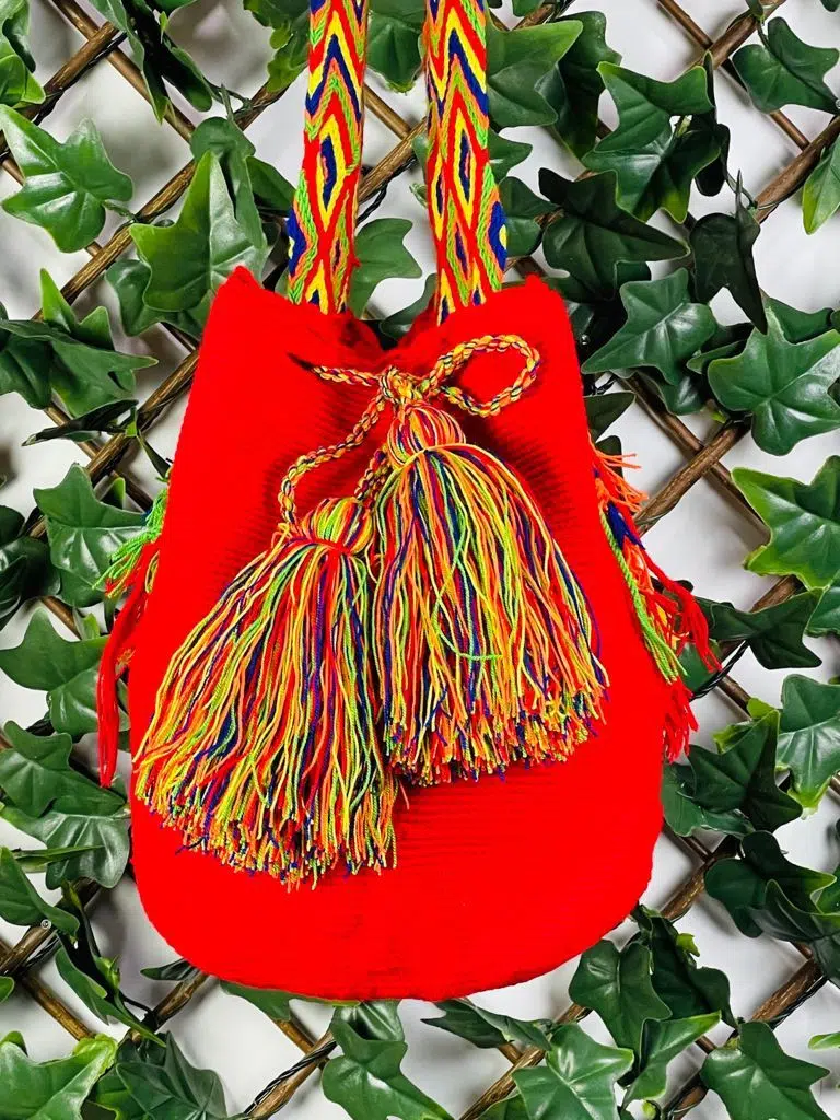 Bolso Mochila Wayuu Colombia Grande Artesanal - Imagen 4