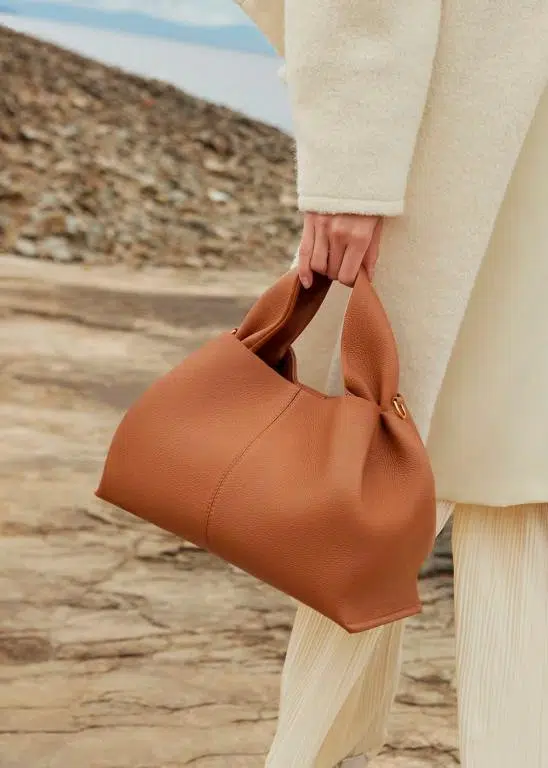 Bolso de Mano en Piel Italiana para Mujer con Asa Gruesa Corta y Tira Bandolera - Imagen 2