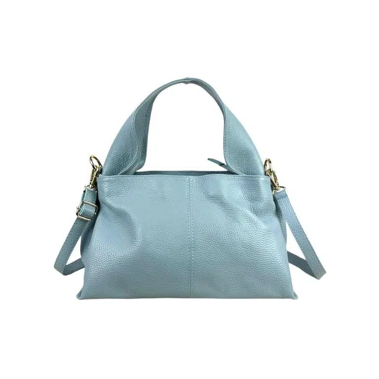 Bolso de Mano en Piel Italiana para Mujer con Asa Gruesa Corta y Tira Bandolera - Imagen 6