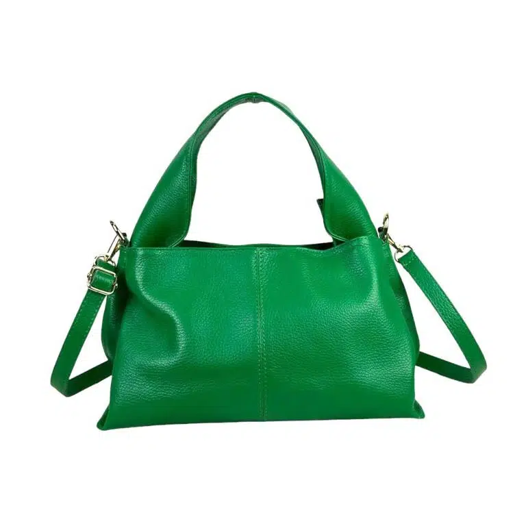 Bolso de Mano en Piel Italiana para Mujer con Asa Gruesa Corta y Tira Bandolera - Imagen 5