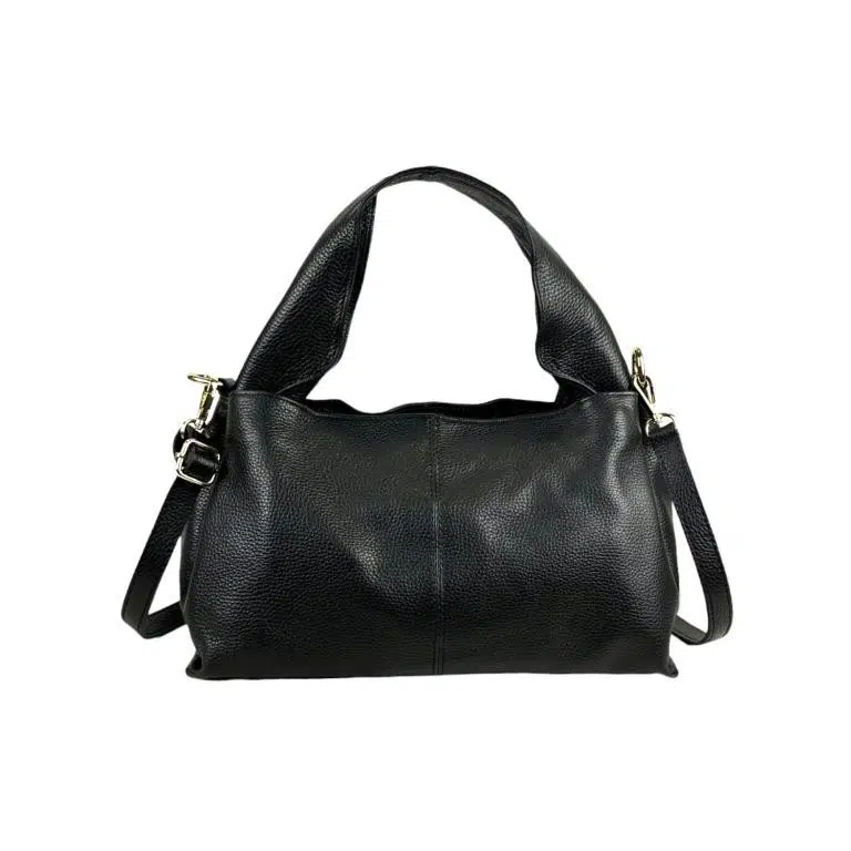 Bolso de Mano en Piel Italiana para Mujer con Asa Gruesa Corta y Tira Bandolera - Imagen 7