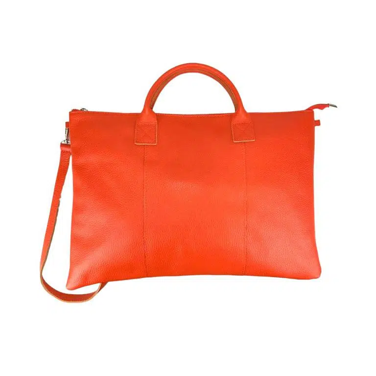 Bolso de Mano en Piel Italiana para Mujer con Cremallera y Bolsillo Interior - Imagen 3