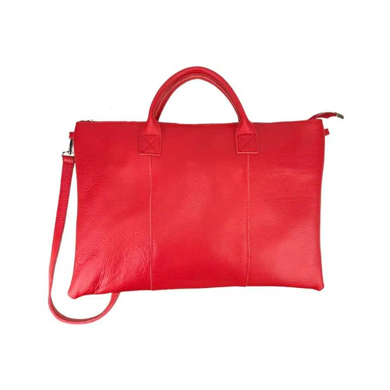 Bolso de Mano en Piel Italiana para Mujer con Cremallera y Bolsillo Interior - Imagen 5