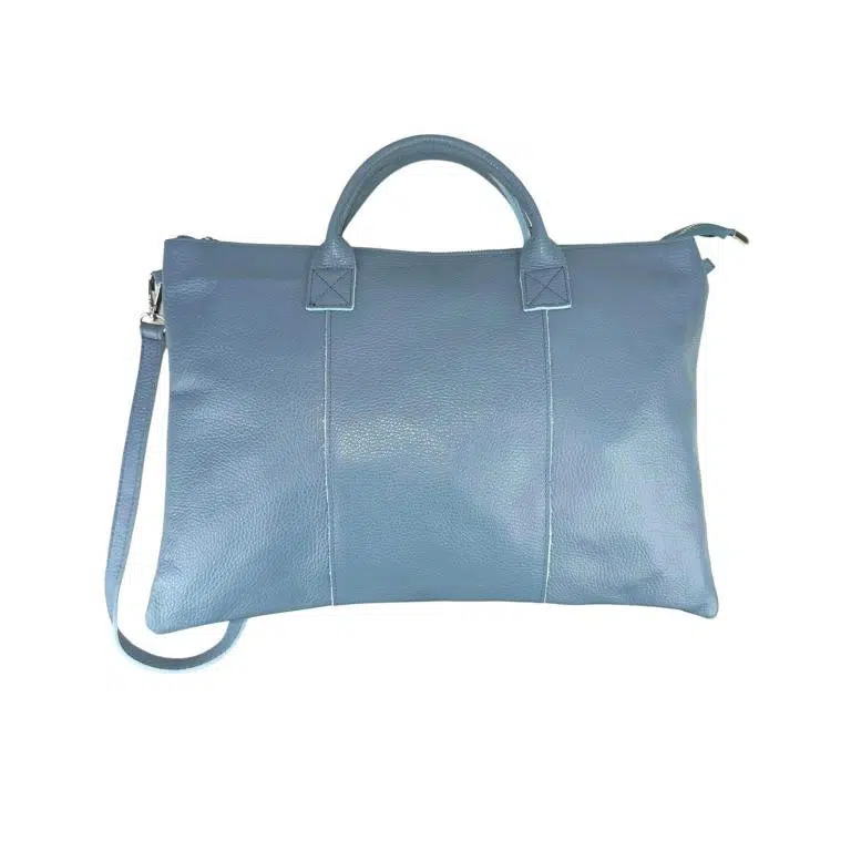 Bolso de Mano en Piel Italiana para Mujer con Cremallera y Bolsillo Interior - Imagen 2