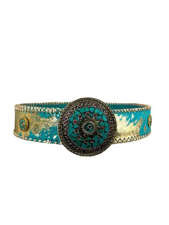 Cinturón Exclusivo de Piel Premium Artesanal con Preciosa Hebilla Circular - Imagen 8