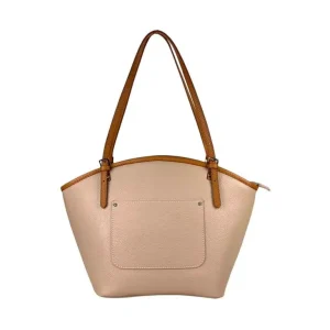 Amplio Bolso de Hombro en Piel para Mujer con Asas Largas y Bolsillos Exteriores