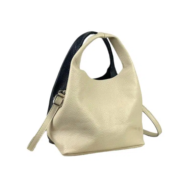 Bolso de Mano en Piel Italiana con Bolsito Interno y Tira Bandolera para Mujer - Imagen 7