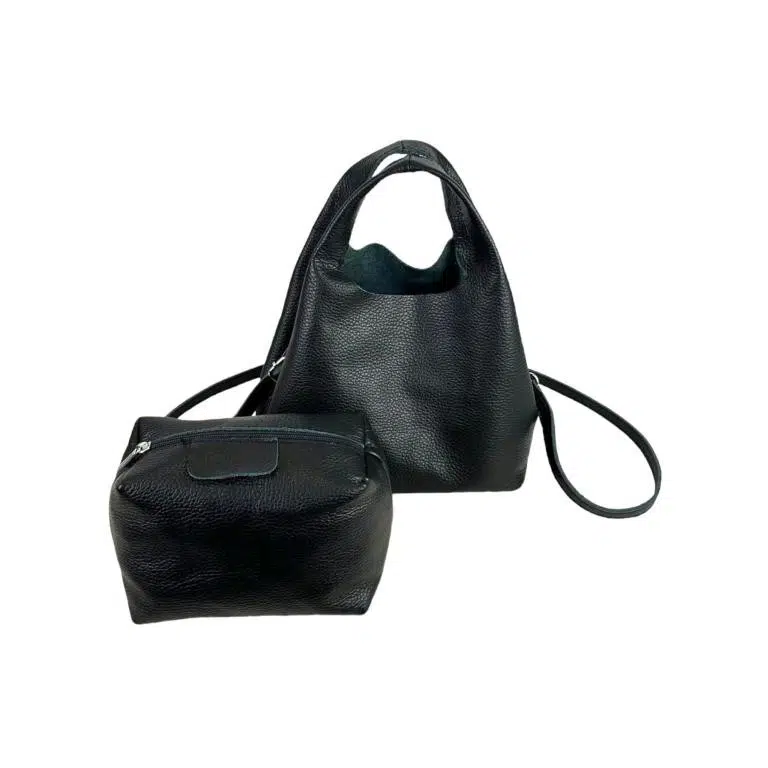 Bolso de Mano en Piel Italiana con Bolsito Interno y Tira Bandolera para Mujer - Imagen 3
