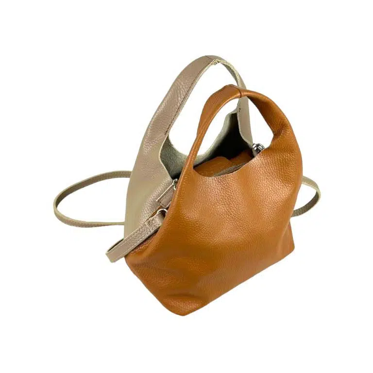 Bolso de Mano en Piel Italiana con Bolsito Interno y Tira Bandolera para Mujer - Imagen 4