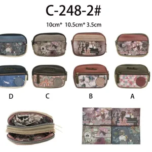Monedero Sintético con Diseño Muñeca Sweet Candy y 3 Bolsillos para Mujer