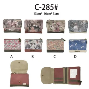 Monedero con Diseño Muñeca Sweet Candy, Solapa y Espacio Tarjetas Mujer