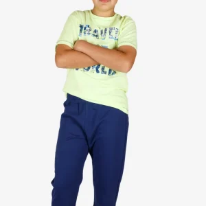 Pantalones de felpa azul marino niño