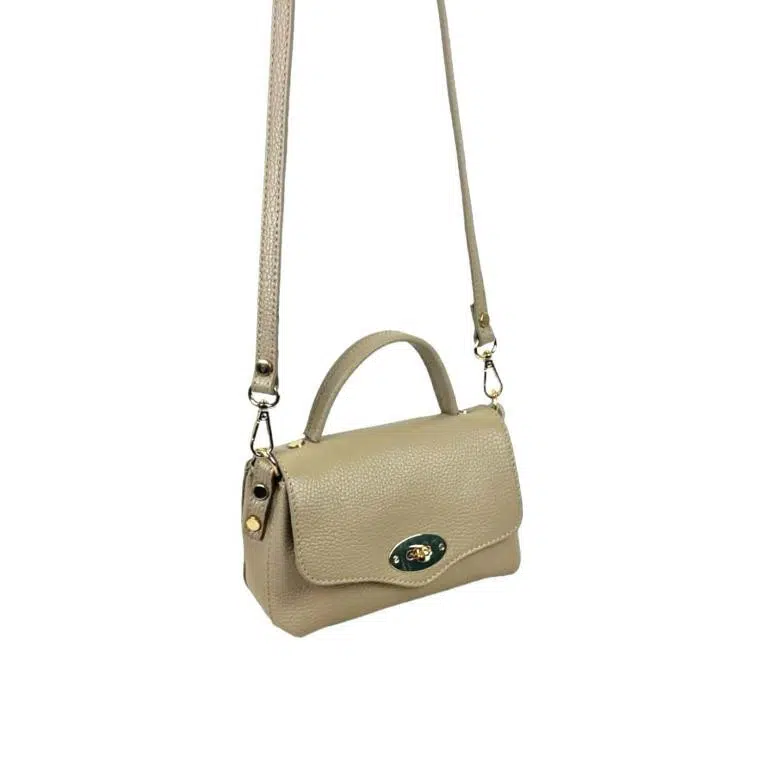 Bolso de Mano Compacto en Piel Italiana con Solapa y Bolsillo Interior para Mujer - Imagen 8