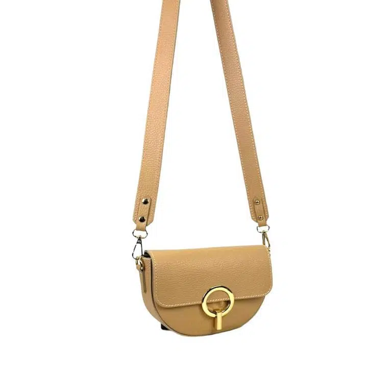 Bolso Bandolera en Piel Italiana con Solapa de Giro y Gran Calidad de Mujer - Imagen 9