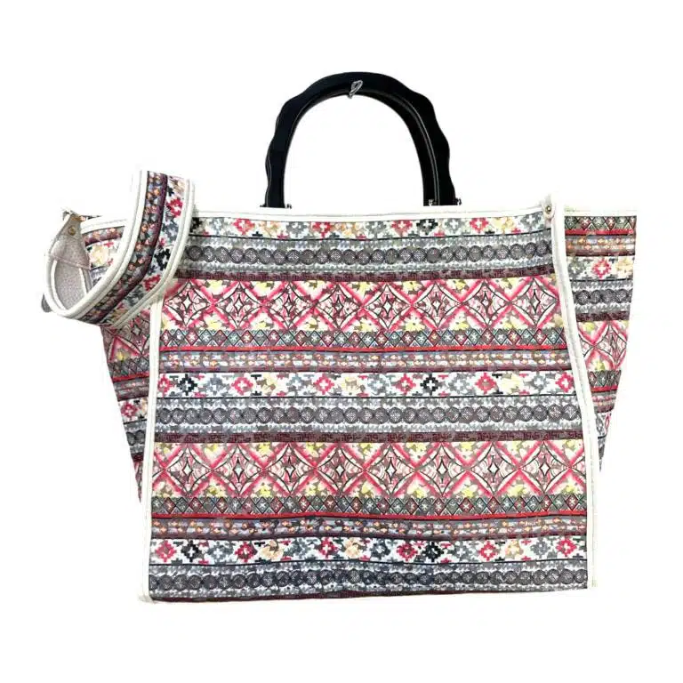 Amplio Bolso Sintético tipo Tote de Mujer con Neceser Interior y Asas Cortas - Imagen 3