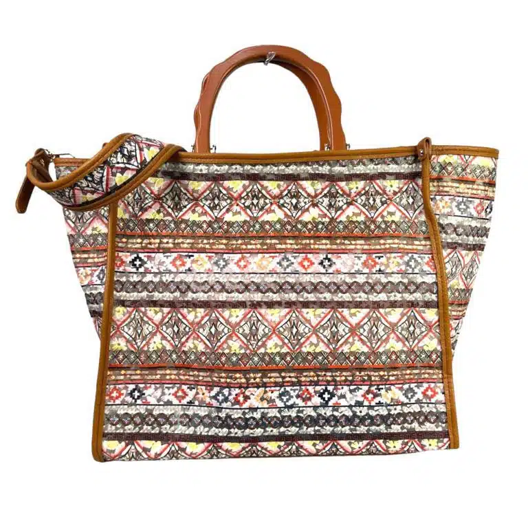 Amplio Bolso Sintético tipo Tote de Mujer con Neceser Interior y Asas Cortas - Imagen 4