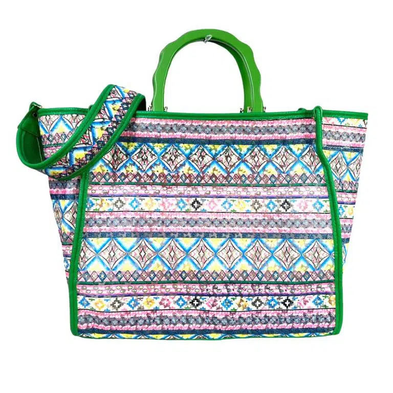 Amplio Bolso Sintético tipo Tote de Mujer con Neceser Interior y Asas Cortas - Imagen 7