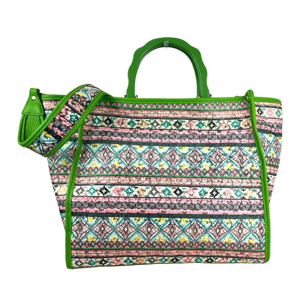 Amplio Bolso Sintético tipo Tote de Mujer con Neceser Interior y Asas Cortas - Imagen 9